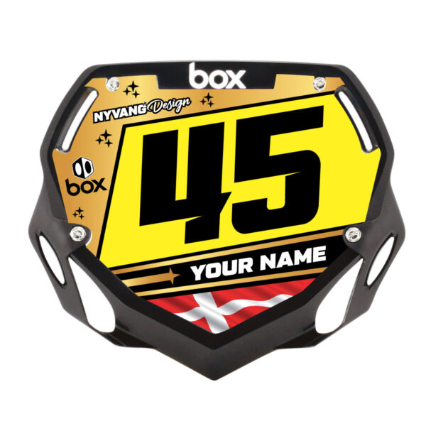 BOX BMX Frontplade klistermærke - GOLD PLATE