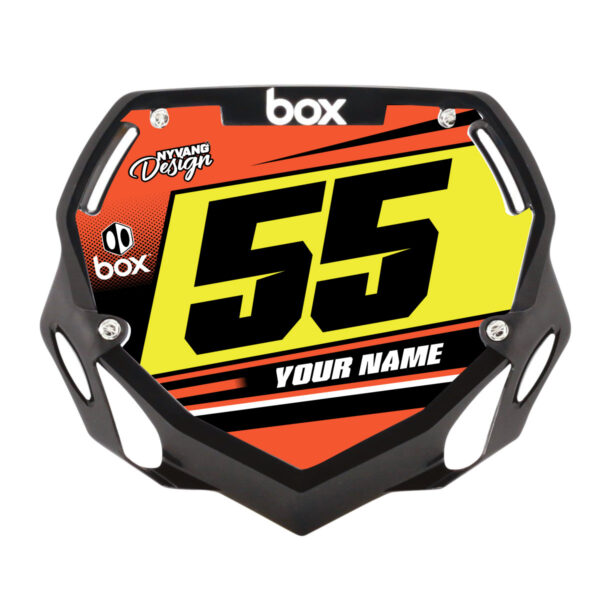 BOX BMX Frontplade klistermærke - Fast Orange