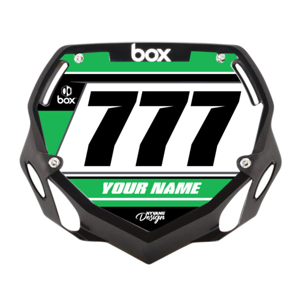 BOX BMX Frontplade klistermærke - Lucky Green