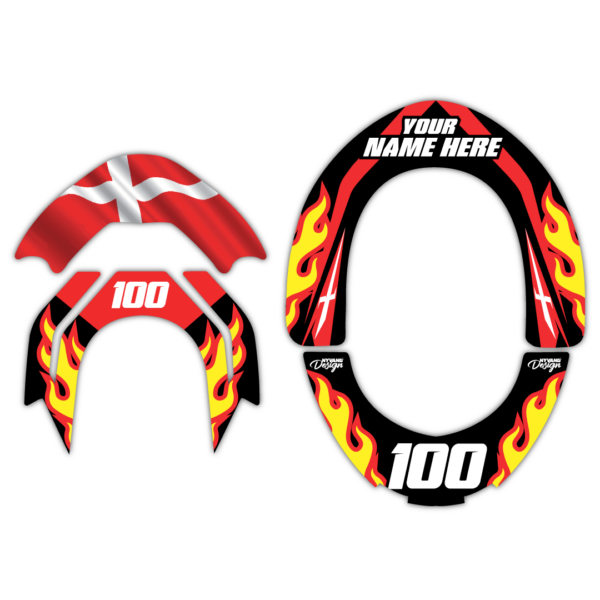 Ortema V3 Nakkekrave - Hot flames