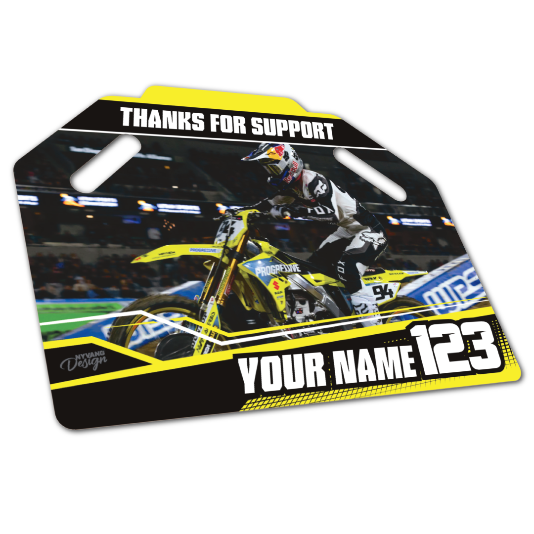 Sponsorplade Pitboard Gul