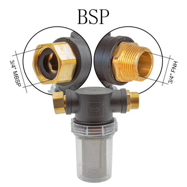 Garden hose filter 3/4" BSP swivel nut SA000-WF342