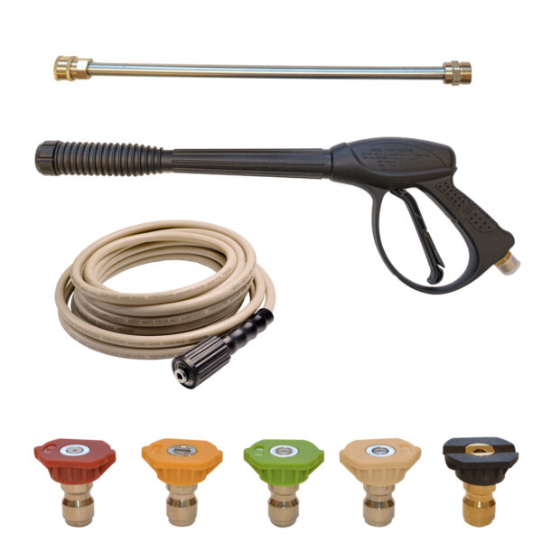 Set Pressure Gun, Extension, Nozzles, Hose