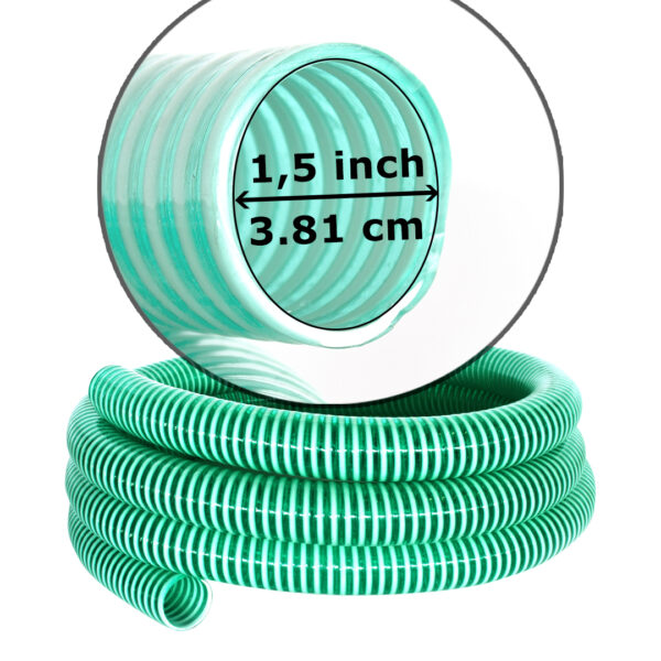 SA000 - 15025 - PVC Suction Hose 1,5" – Length 3,75m