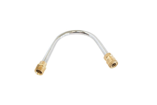 Curved stainless steel extension 38 cm for a spray gun M22x1,5 – M / 1/4“ QC- F SA000-GCM22P