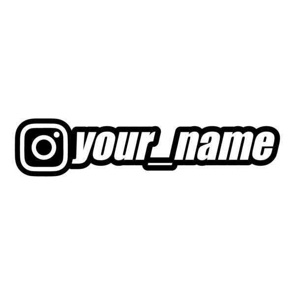 B/W Instagram Name/Tag Stickers