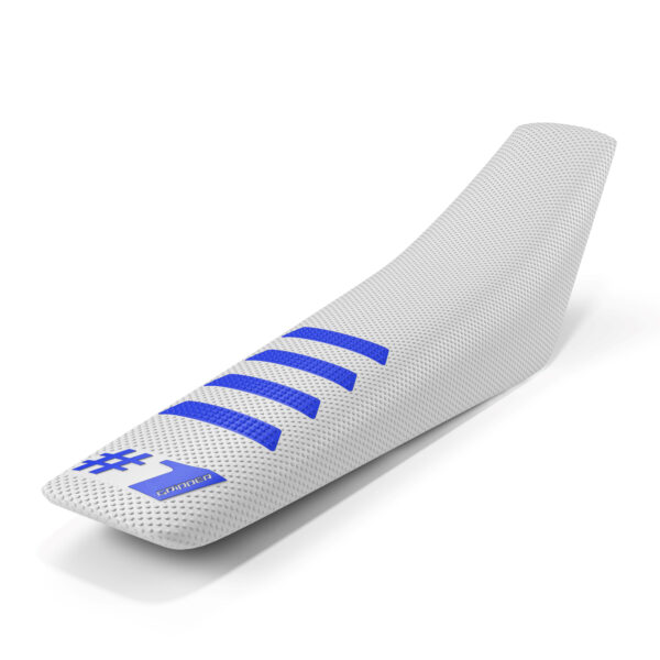 Onegripper - Seat Cover - RIBBED - White/Blue