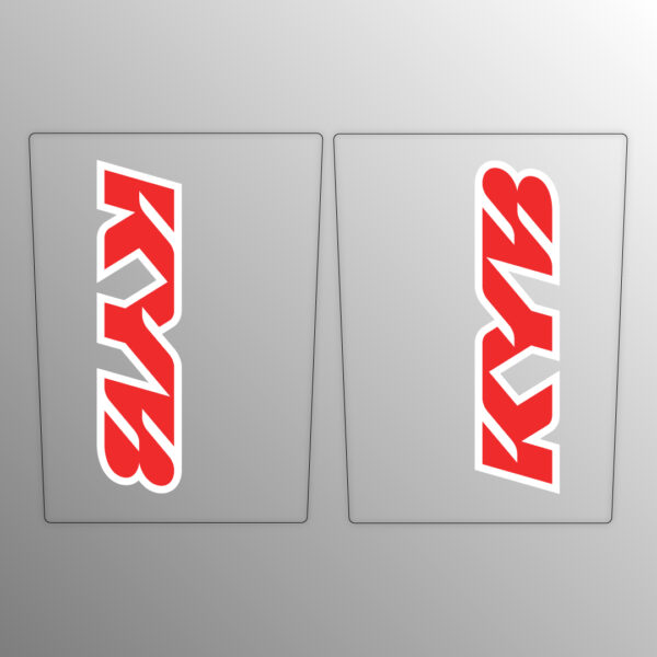 KYB FORK STICKER RED - CLEAR BACKGROUND