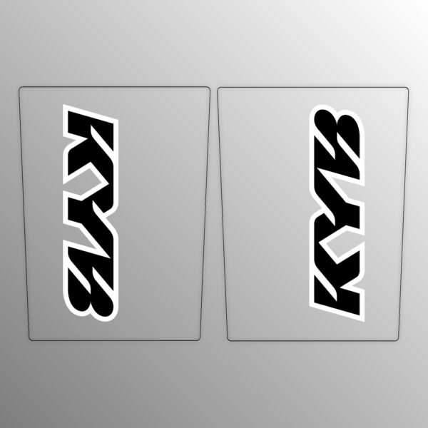 KYB FORK STICKER BLACK - CLEAR BACKGROUND