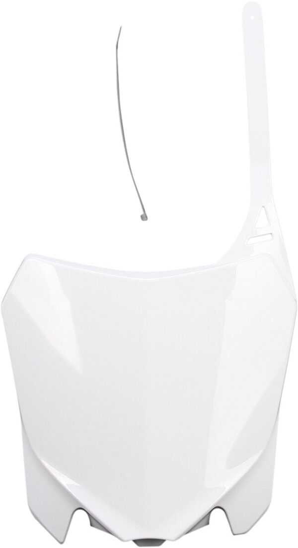 UFO PLATE# FRT CRF450 13-16 WHT